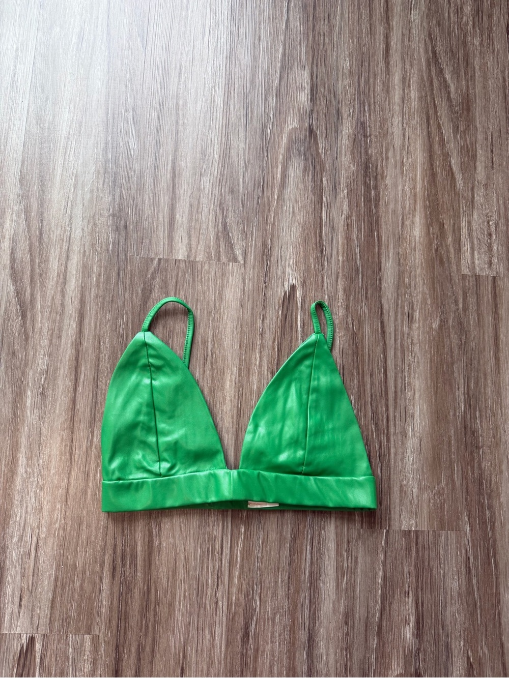 Olivaceous Bright Green Triangle Crop Top